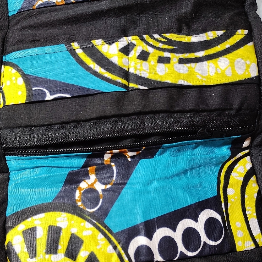 Colorful Patterned Wallet With Button Closure - Picture 3 of 3